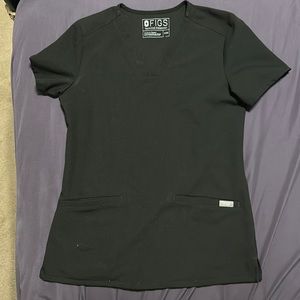 Figs scrub top black XXS